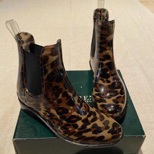 NEW Ralph Lauren Cheetah Tally Short Rain Booties